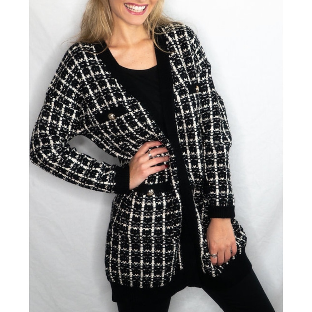 Classy black cardigan NWT